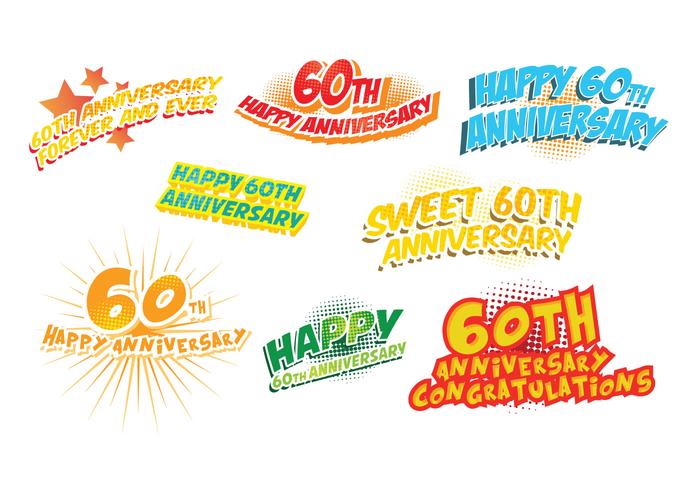 Free 60th Anniversary Vector