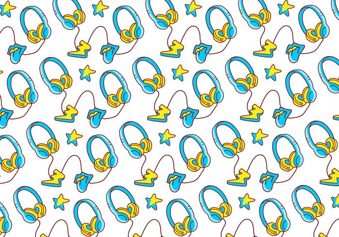 Teal Head Phone Background vector