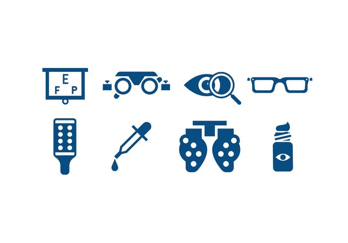 Eye Care Tools Icons vector