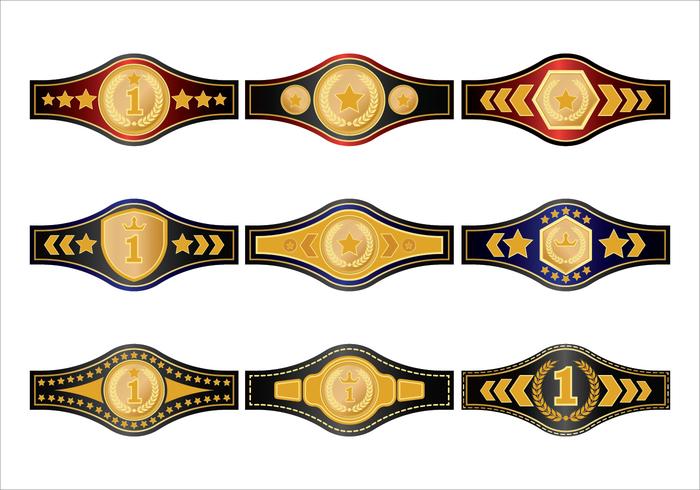 Gold Championship Belt Vectors