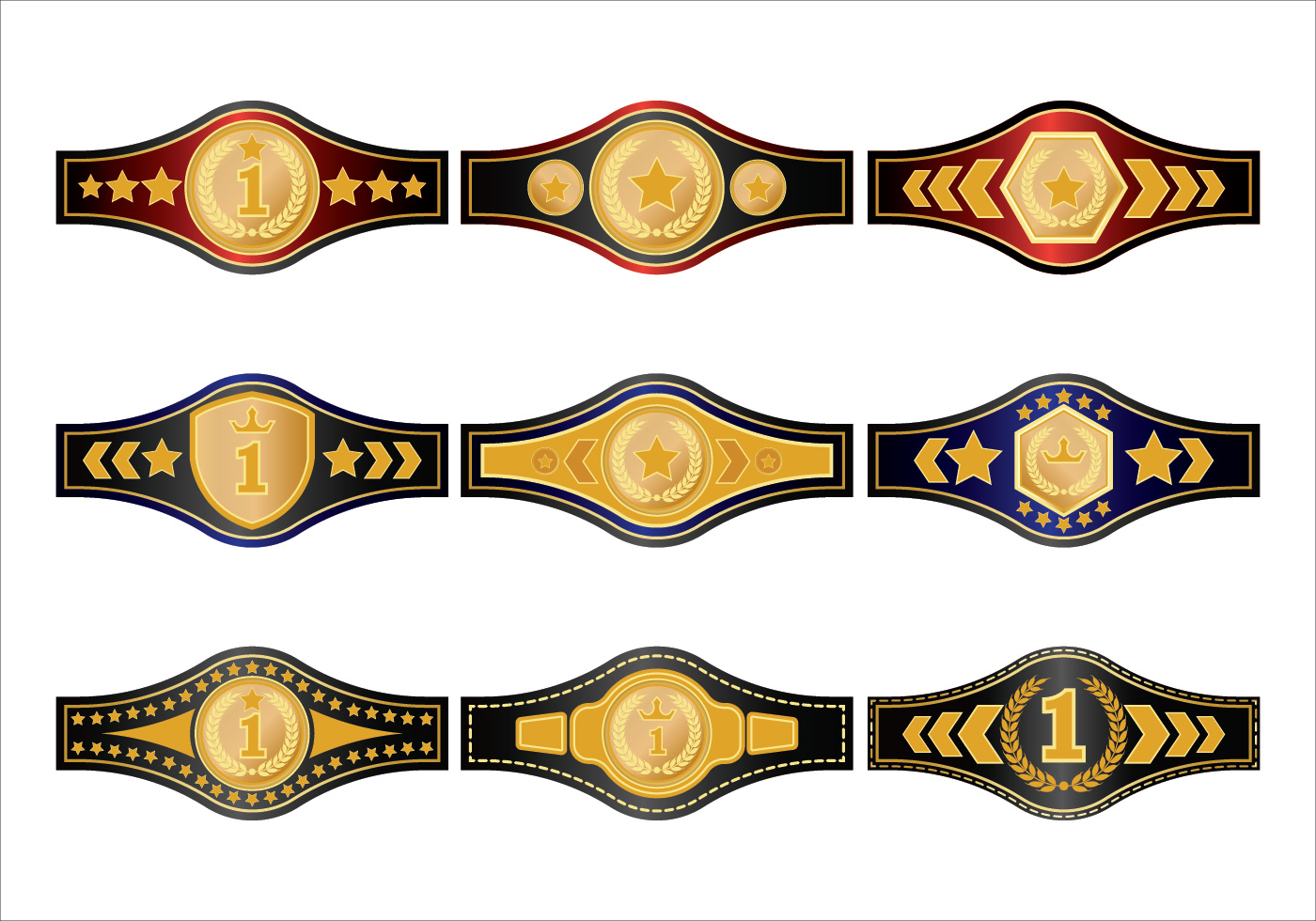 Gold Championship Belt Vectors 139021 Vector Art at Vecteezy