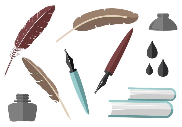 Free Writing Element Collection Vector