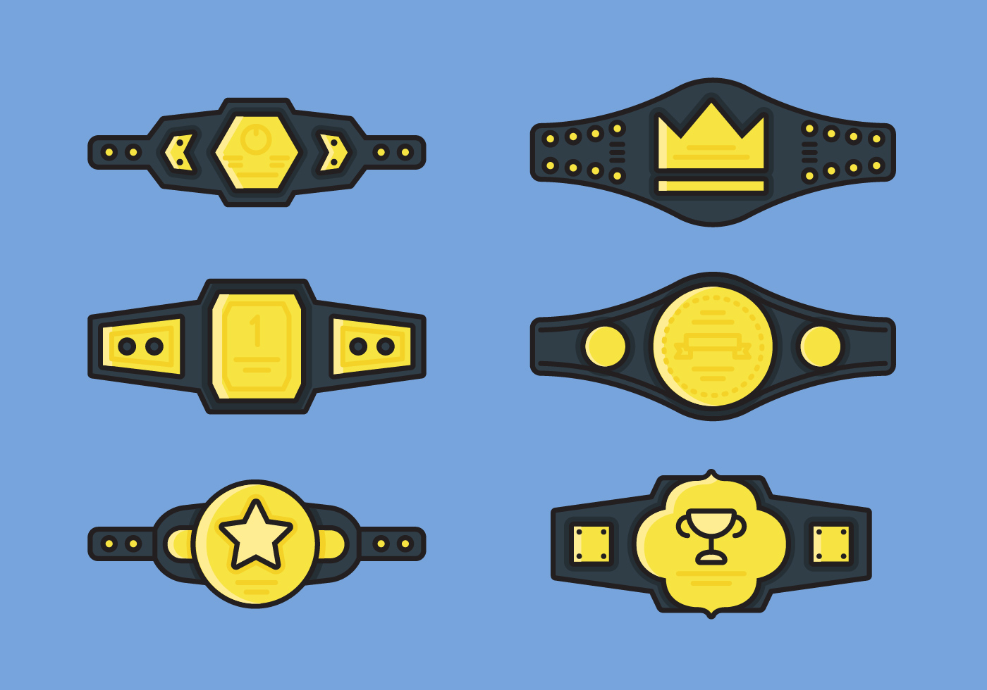Championship Belt Vector Icon Sets 139040 Vector Art at Vecteezy