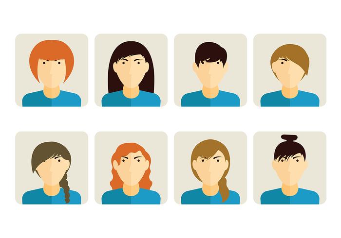 Personas Potrait del icono del vector