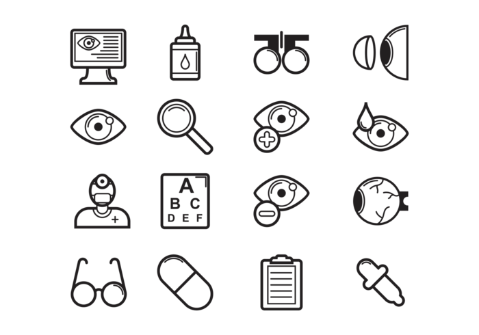 Eye Doctor Icons Vector