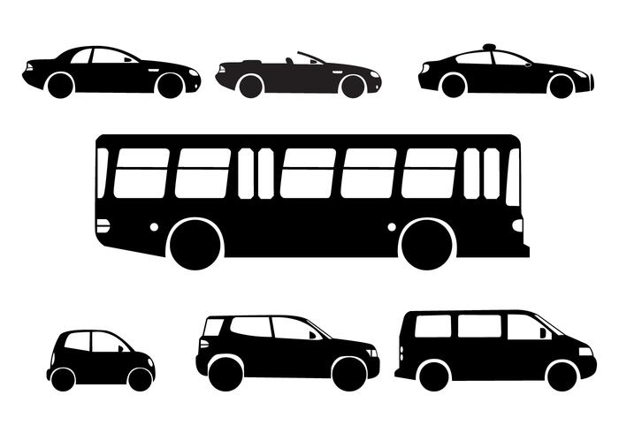 Silueta de la ciudad Coches vector