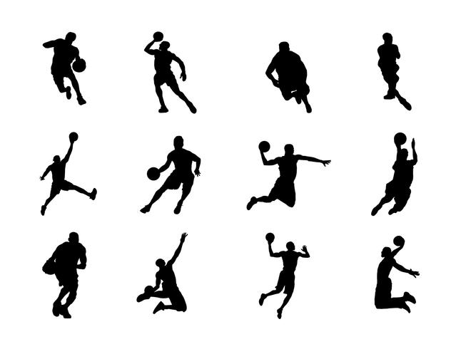 Silhouette of Basketball Vectors