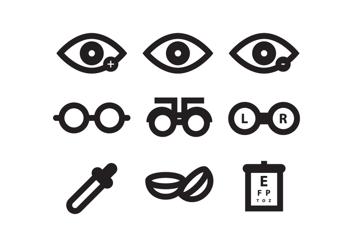 Ojo Doctor Icon Set vector