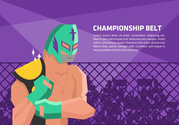 Lucha Libre Champion Vector Background