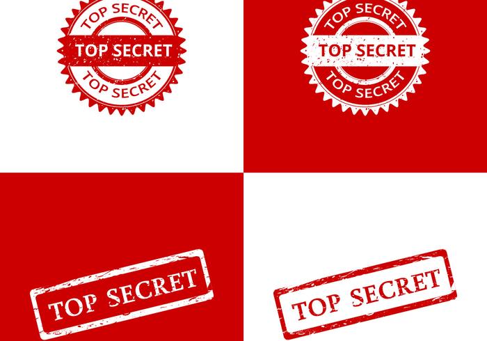 Top Secret Stamp Vectors