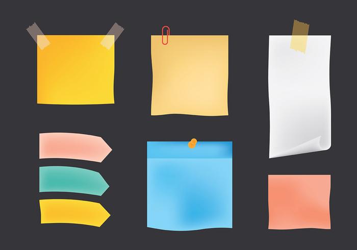 Block Notes Icons Vector