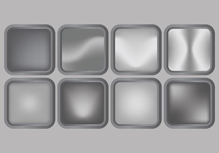 Brillante Vector gris del gradiente iconos