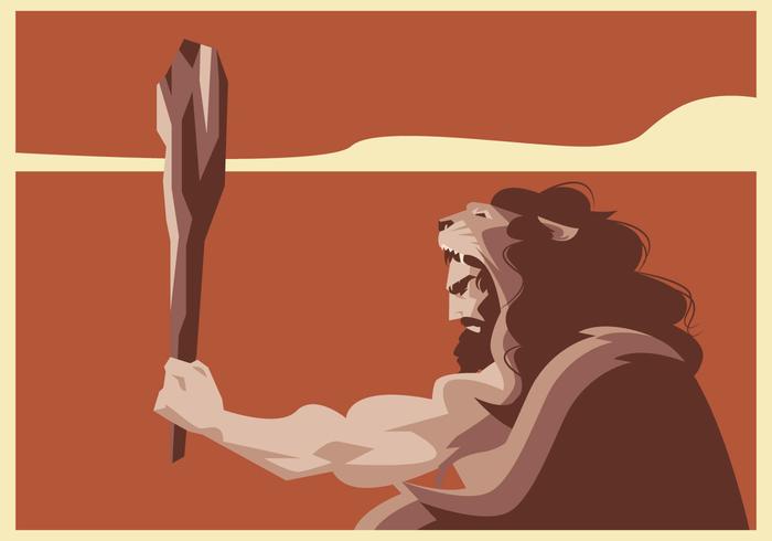 Vector Hércules con el león Capa