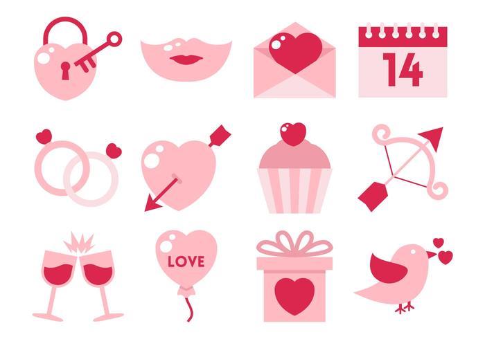Free Flat Valentine Element Vector Free Flat Valentine Element Vector