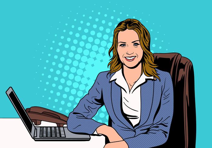 A Successful Female Business Person Vector 