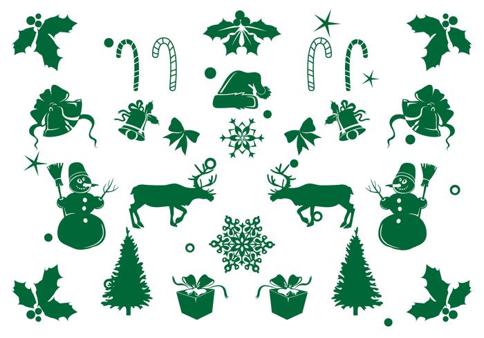 Elemento de Navidad Icon Set vector