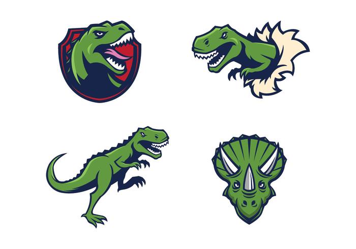 Los dinosaurios libres vector de la mascota