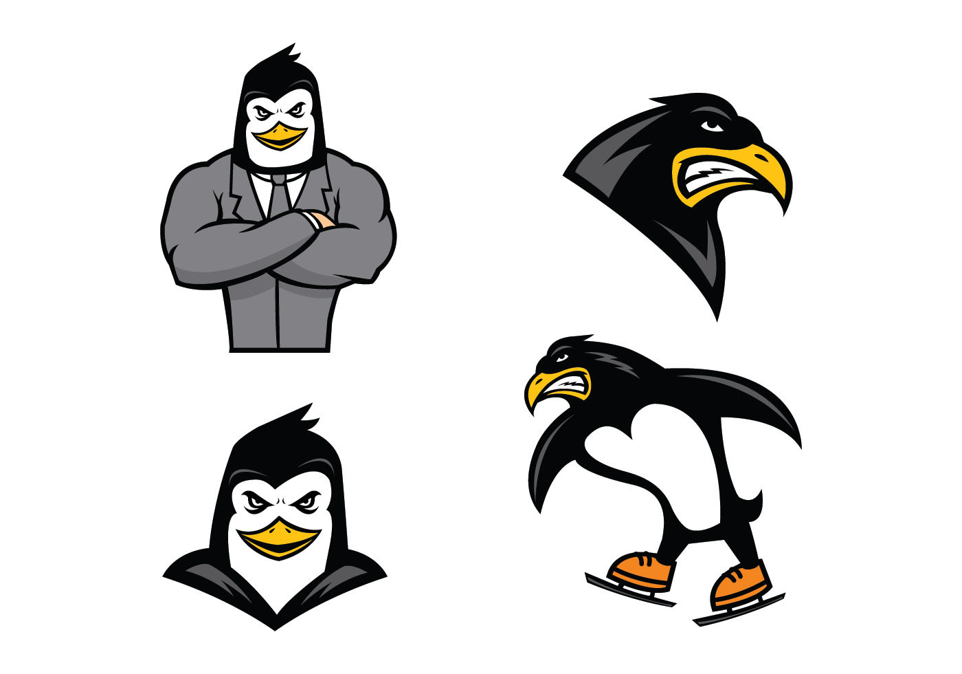 Free Penguins Mascot Vector - Download Free Vectors, Clipart Graphics & Vector Art