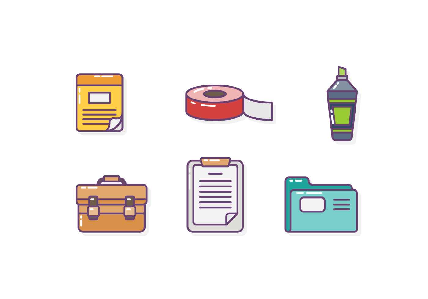 Free Modern Office Stationery Vectors 139332 Vector Art at Vecteezy