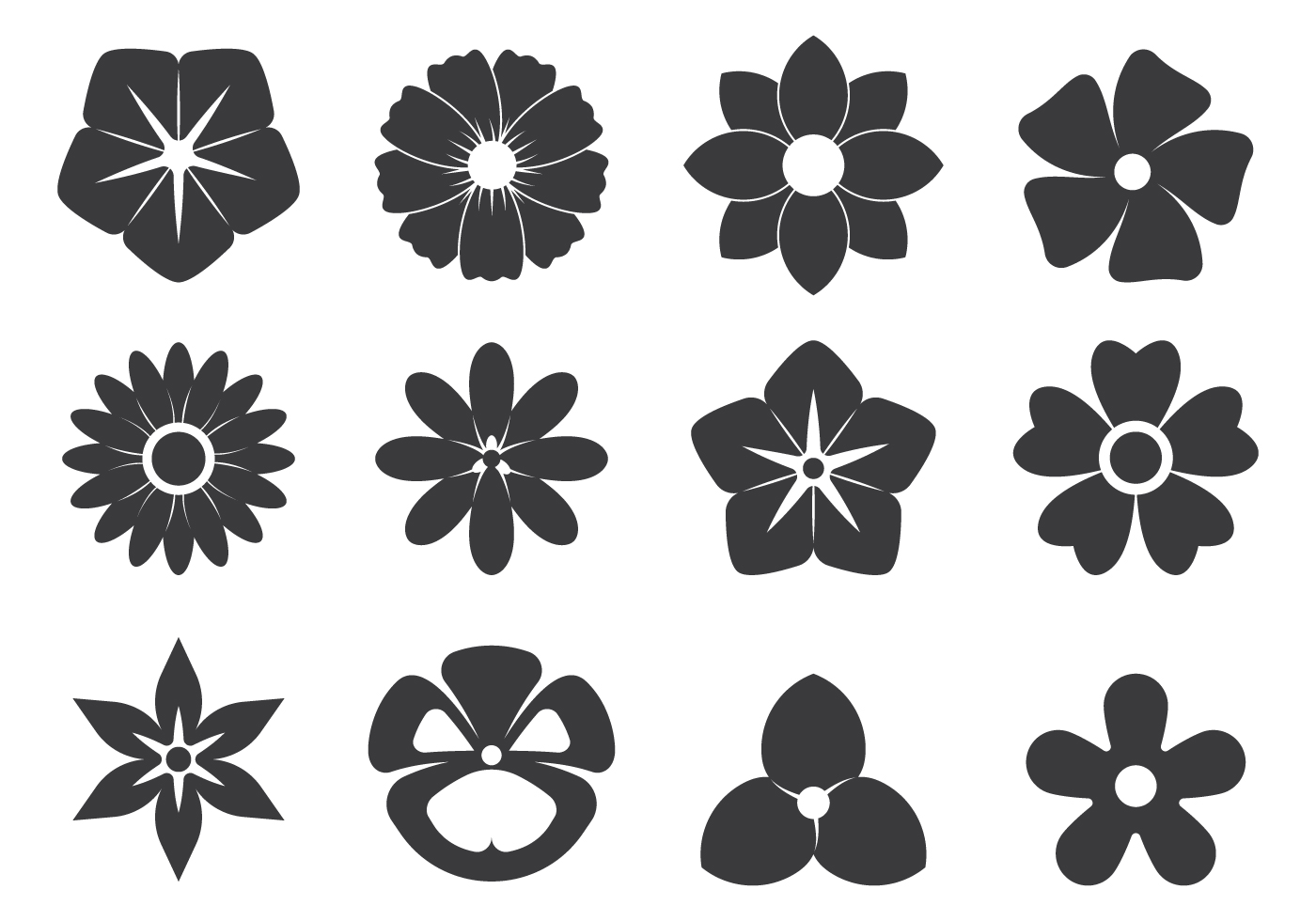 Black Flower Vector Art, Icons, and Graphics for Free Download