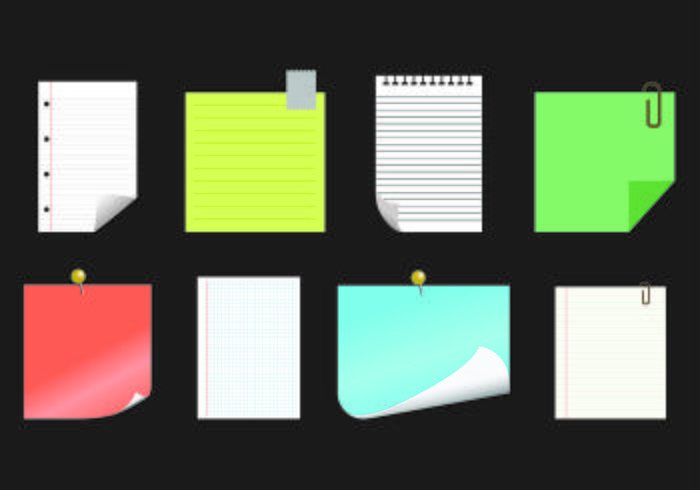 Paper Vector Of Block Notes