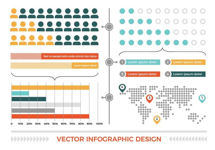 Elementos del vector de color Infografía