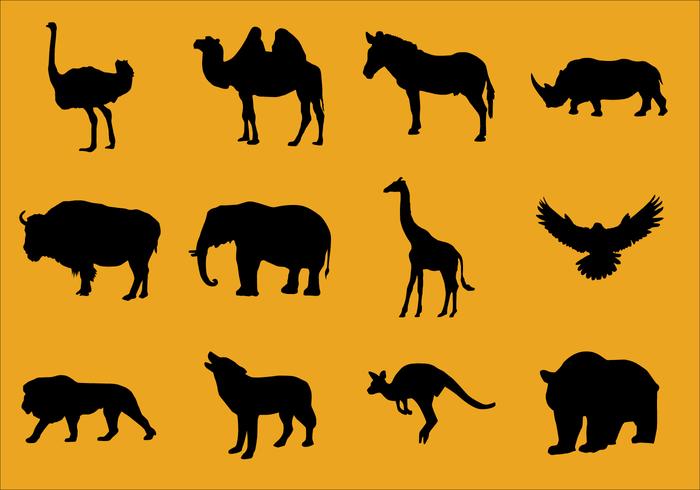 Silhouettes of Animals vector