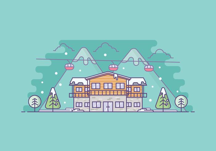 Free Winter Resort Illustration Free Winter Resort Illustration