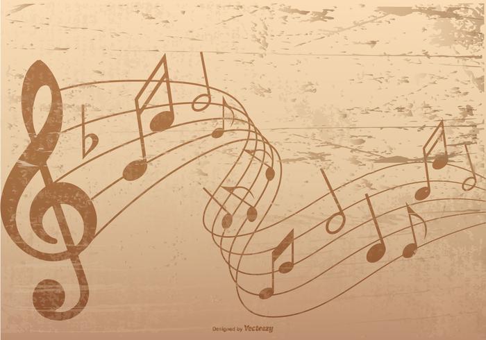 Old Grunge Musical Notes Background Old Grunge Musical Notes Background