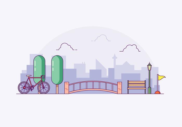 Free Bike Trail Illustration vector