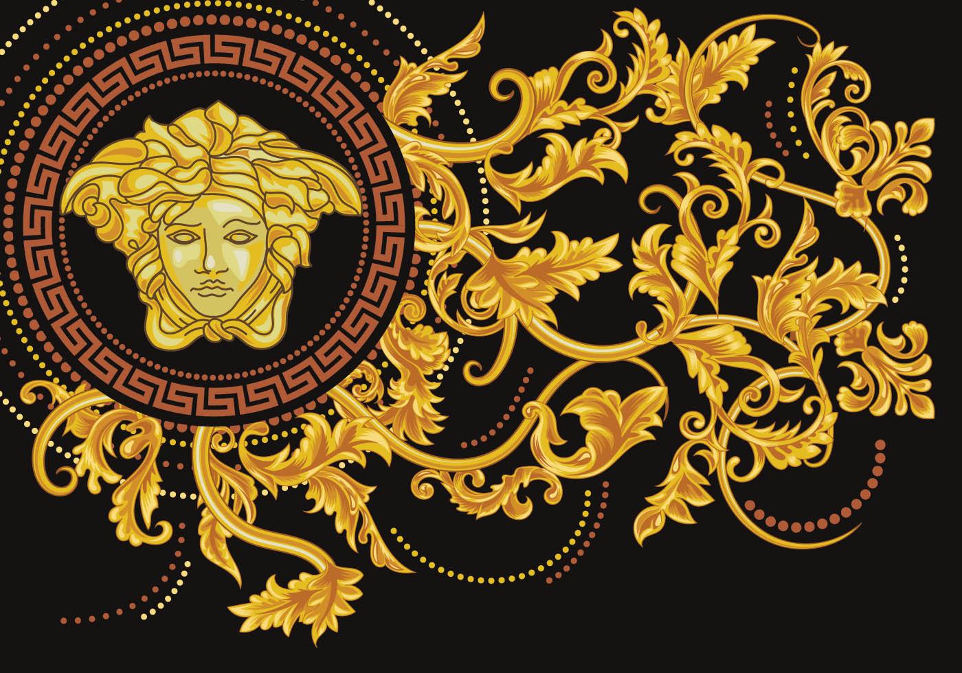 Asimétrica Vector la medusa de Versace - Descargue Gráficos y Vectores Gratis