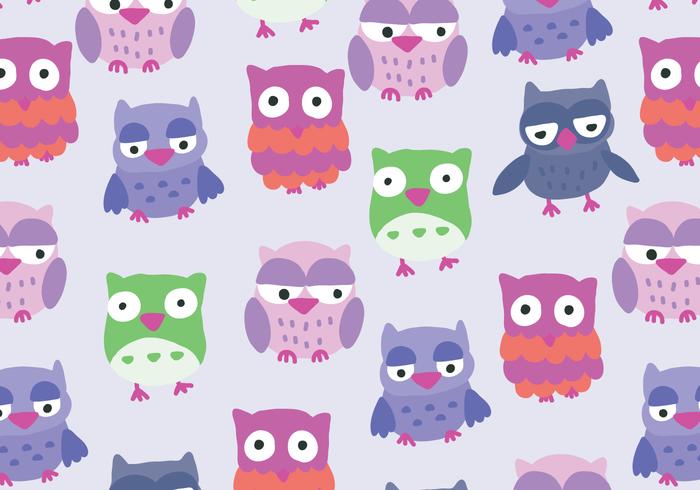 Colorful Buho Owl Pattern Vector