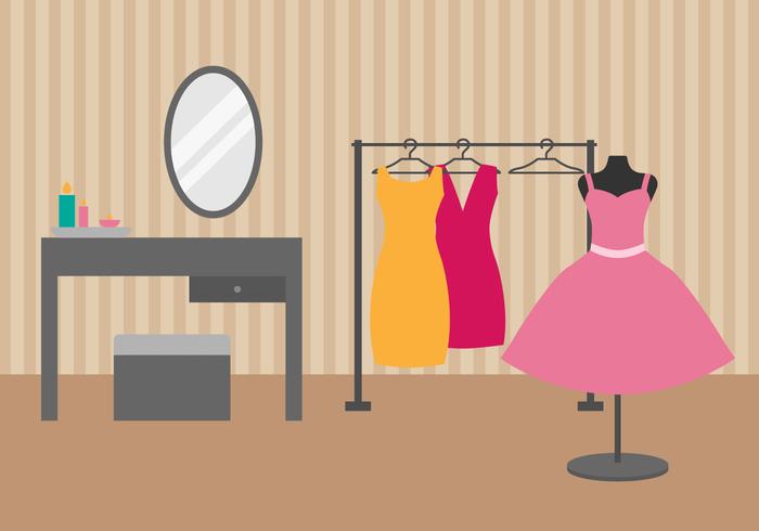 Free Dressing Room Vector Illustration