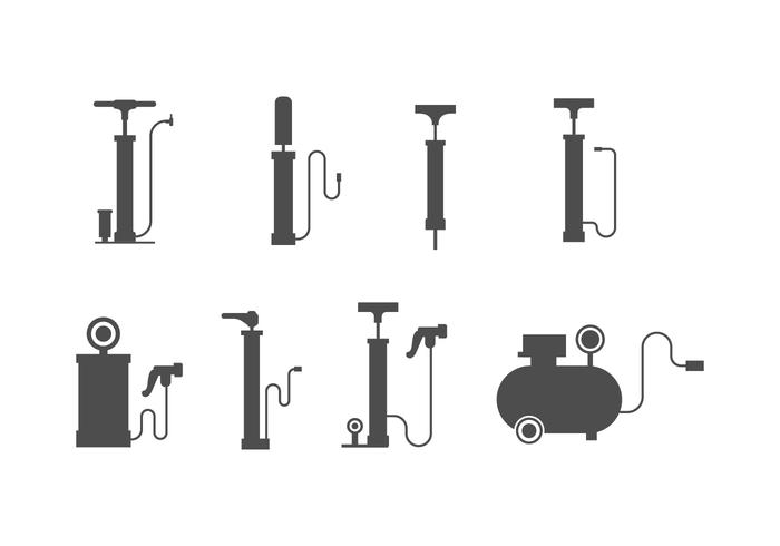 Free Air Pump Vector Set Free Air Pump Vector Set