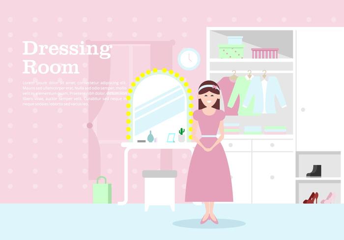 Womens Dressing Room Background vector