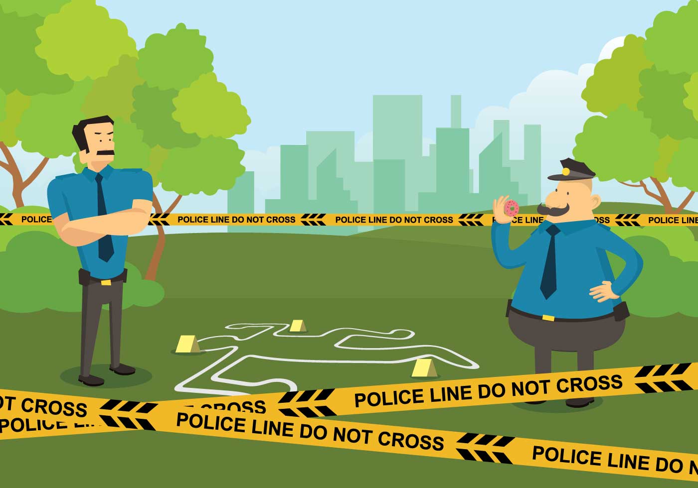 Free Police Line in Crime Scene Illustration 139547 Vector Art at Vecteezy