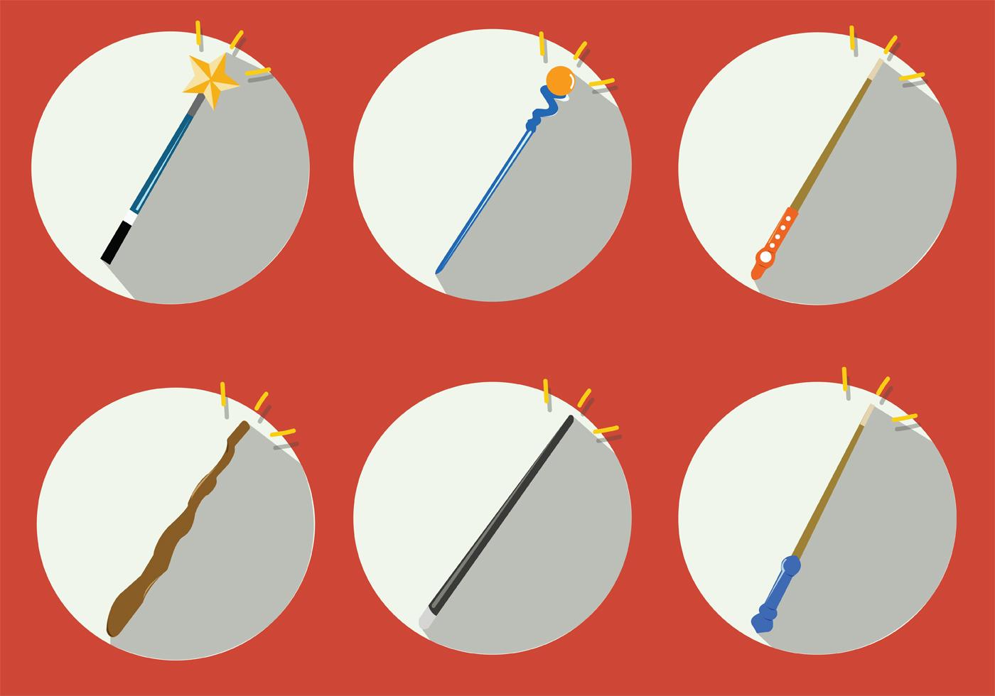 Magic Stick Vector Set 139587 Vector Art at Vecteezy