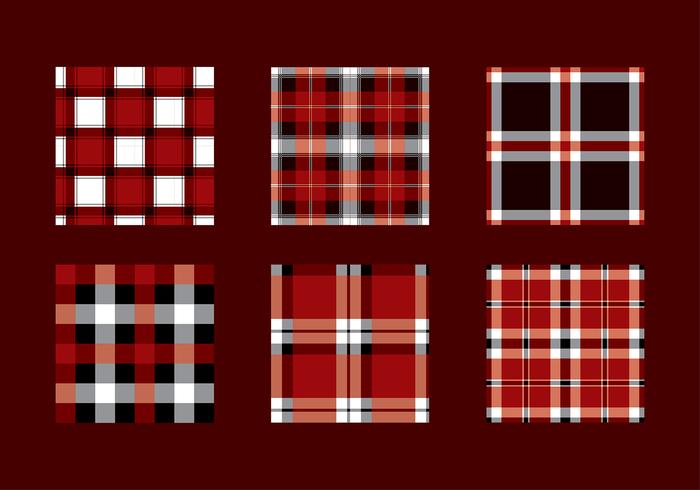 Flannel Red Black Texture Vector