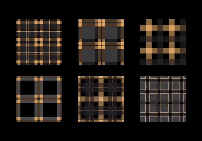 Flannel Black Gold Texture Vector