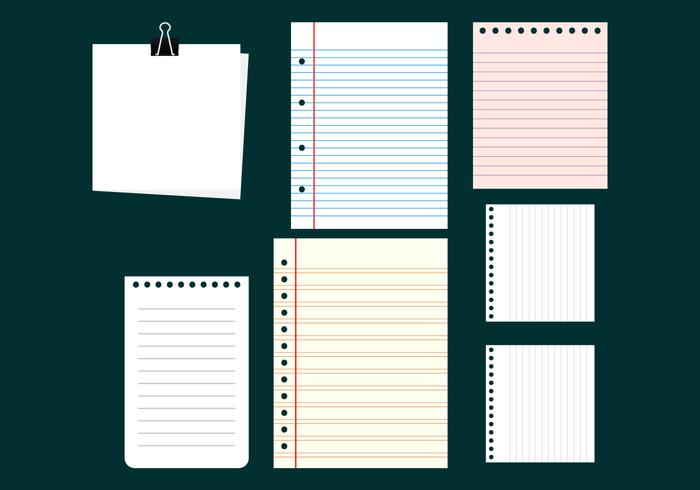 Blank Notes Collection Vectors