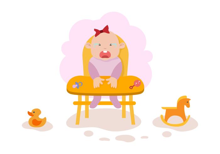 Free Crying Baby Illustration Vector Free Crying Baby Illustration Vector
