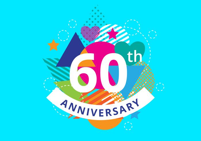 Antecedentes gratuito 60th Anniversary vector