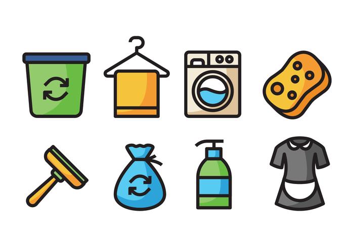 Cleaning Icons vector