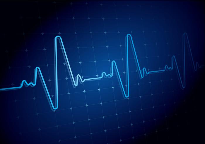 Heart Rate Blue Backgound Free Vector