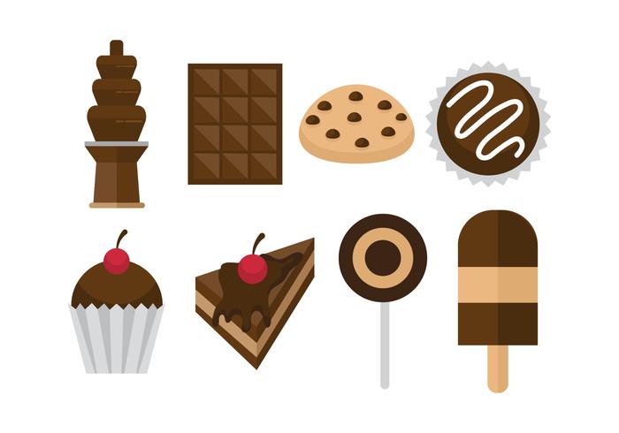 Iconos gratis de chocolate vector