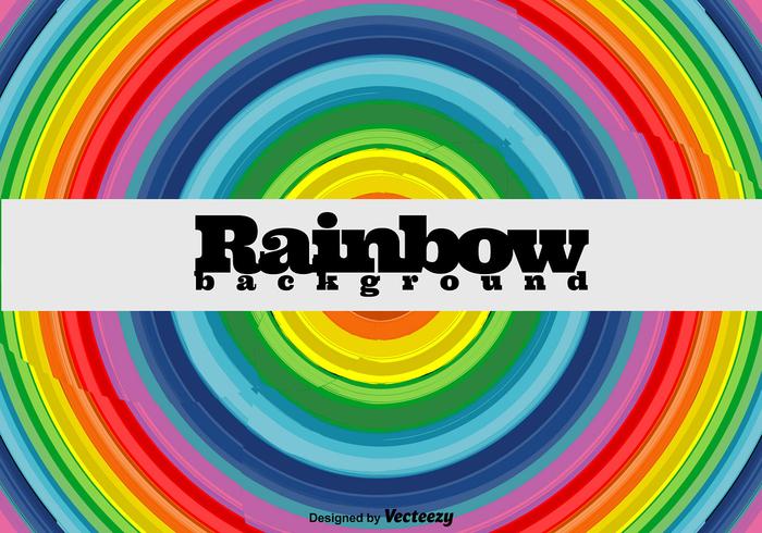 Rainbow Round Background - Vector