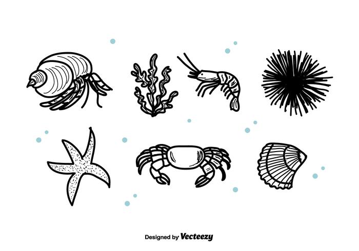 Sea Life Set Vector