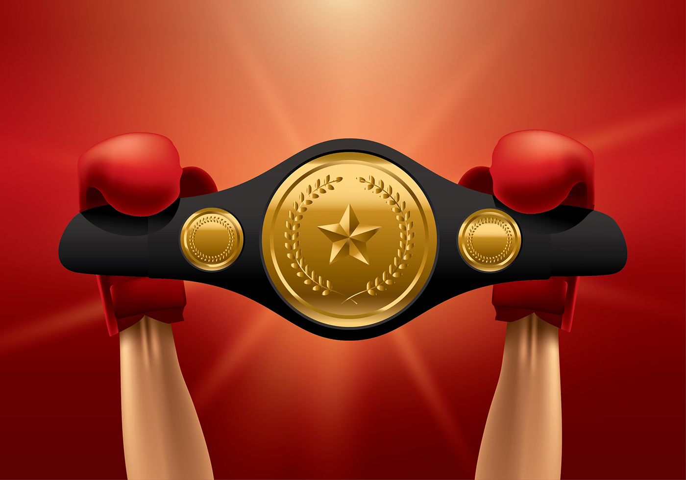 Пояс боксера чемпионский вектор