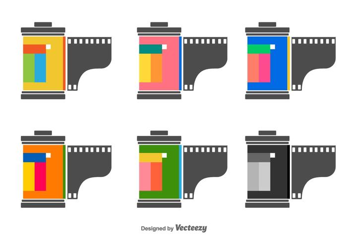 Film Canister Vector Icons