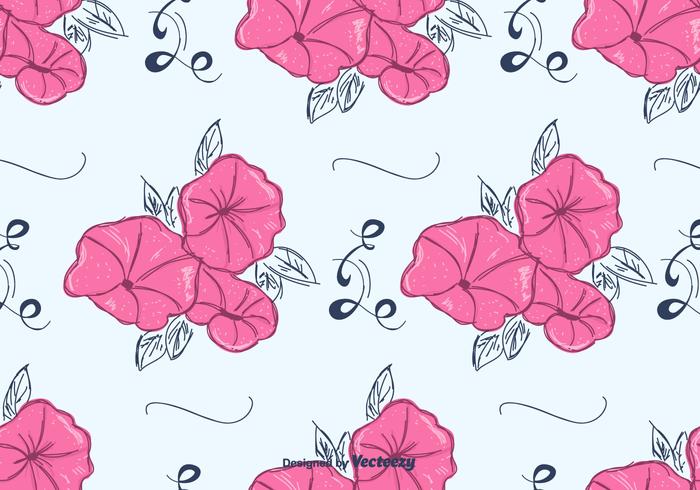 Pink Petunia Pattern Vector